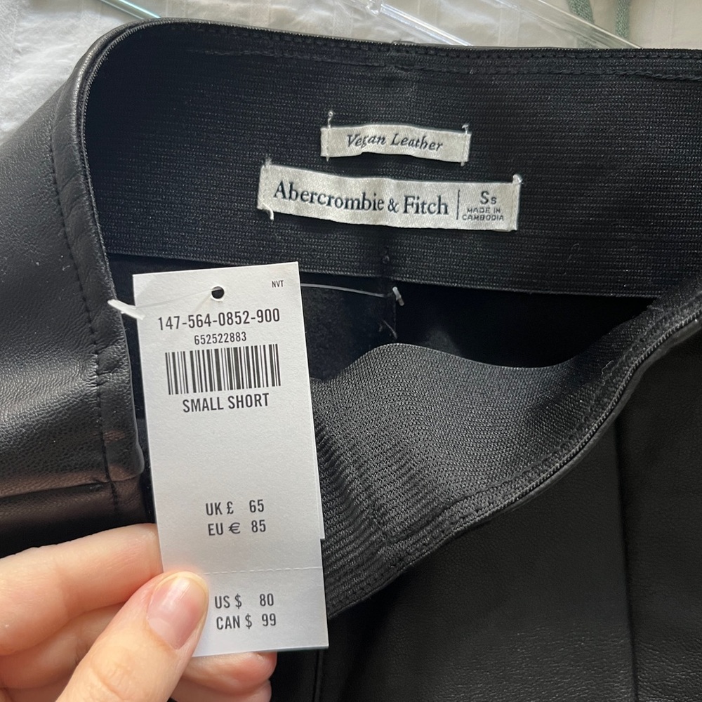 Abercrombie & Fitch Black Vegan Leather Pants